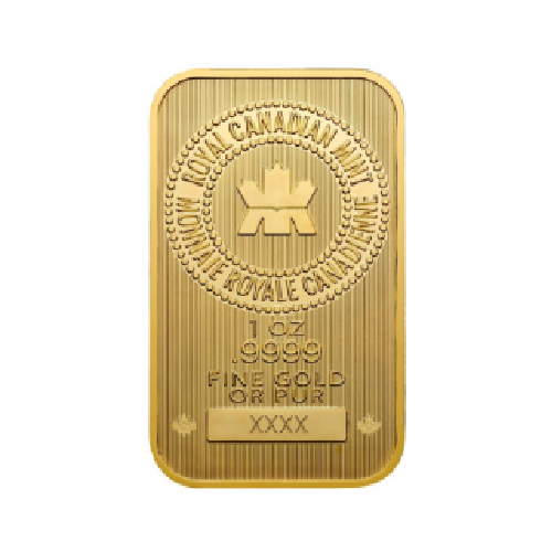 1 oz Gold Royal Canadian Mint Bar 99.99% (sealed) – JMF